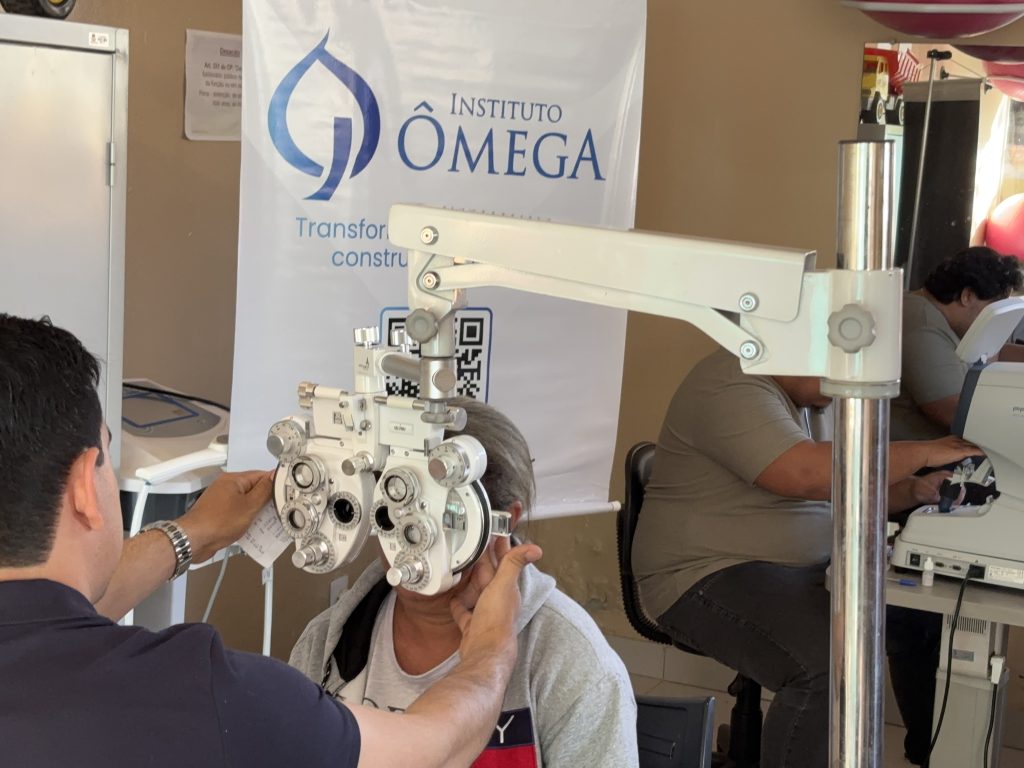 Mutirão oftalmológico em Taquaral do Projeto Oftalmológico Taquaral, Instituto Ômega